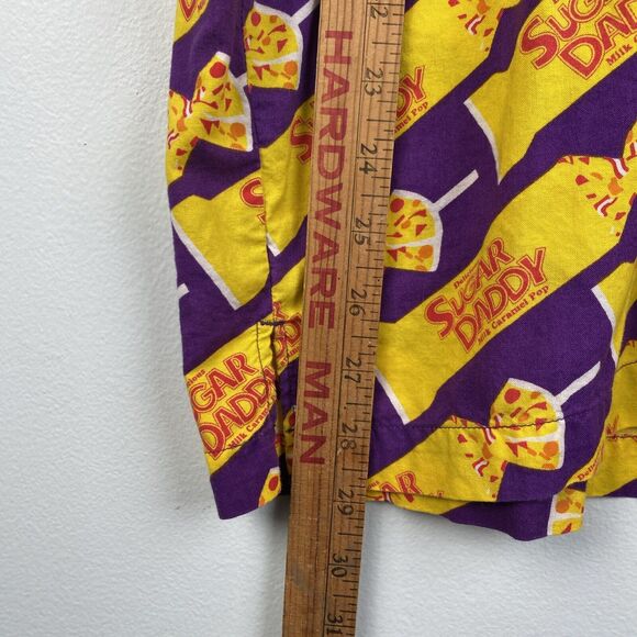 Sugar Daddy Vtg 2001 All Over Print Mens Small‎  Short Sleeve Candy Button Up - Picture 7 of 7